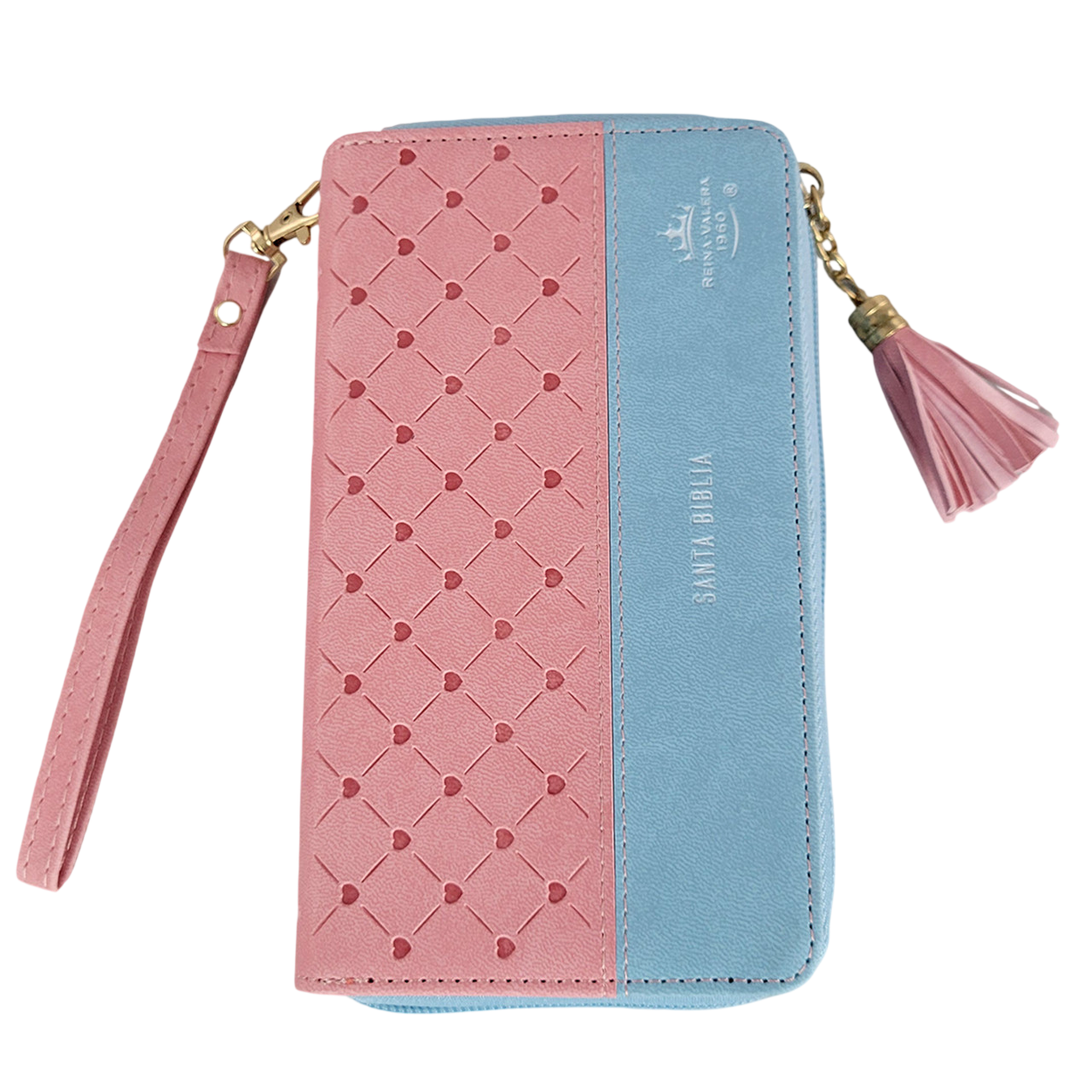 Biblia RVR60 Chequera Horizonte Azul/Rosa/Indice