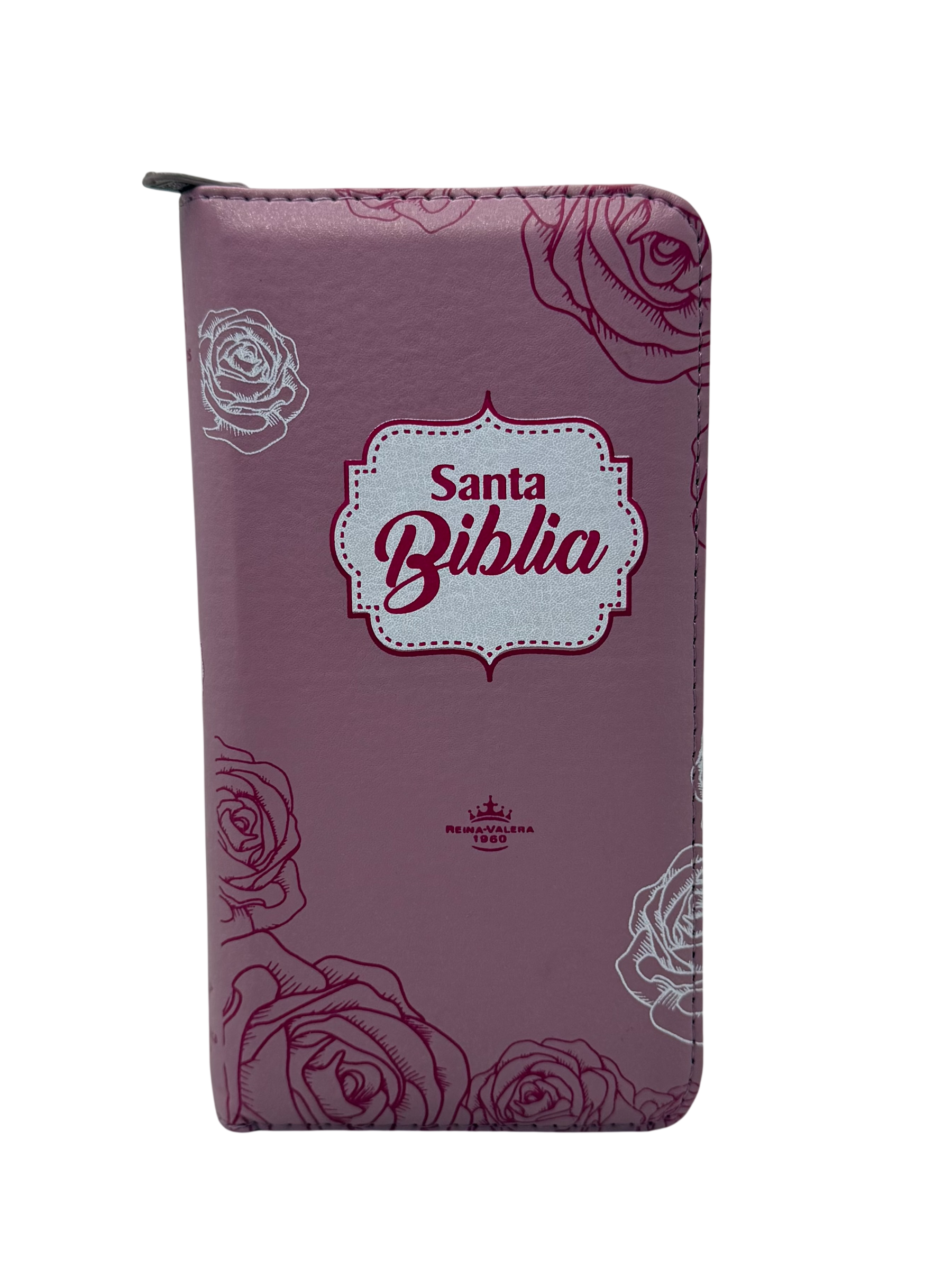 Biblia RVR6 Tipo Chequera Flor Rosada/Indice
