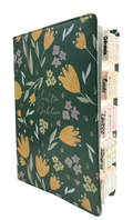 Biblia RVR1960 Tamaño Manual Símil Piel Verde con Pestañas