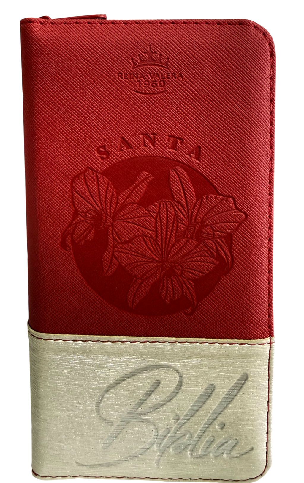 Biblia RVR 1960 Chequera /Bitono Roja - Beige/Indice