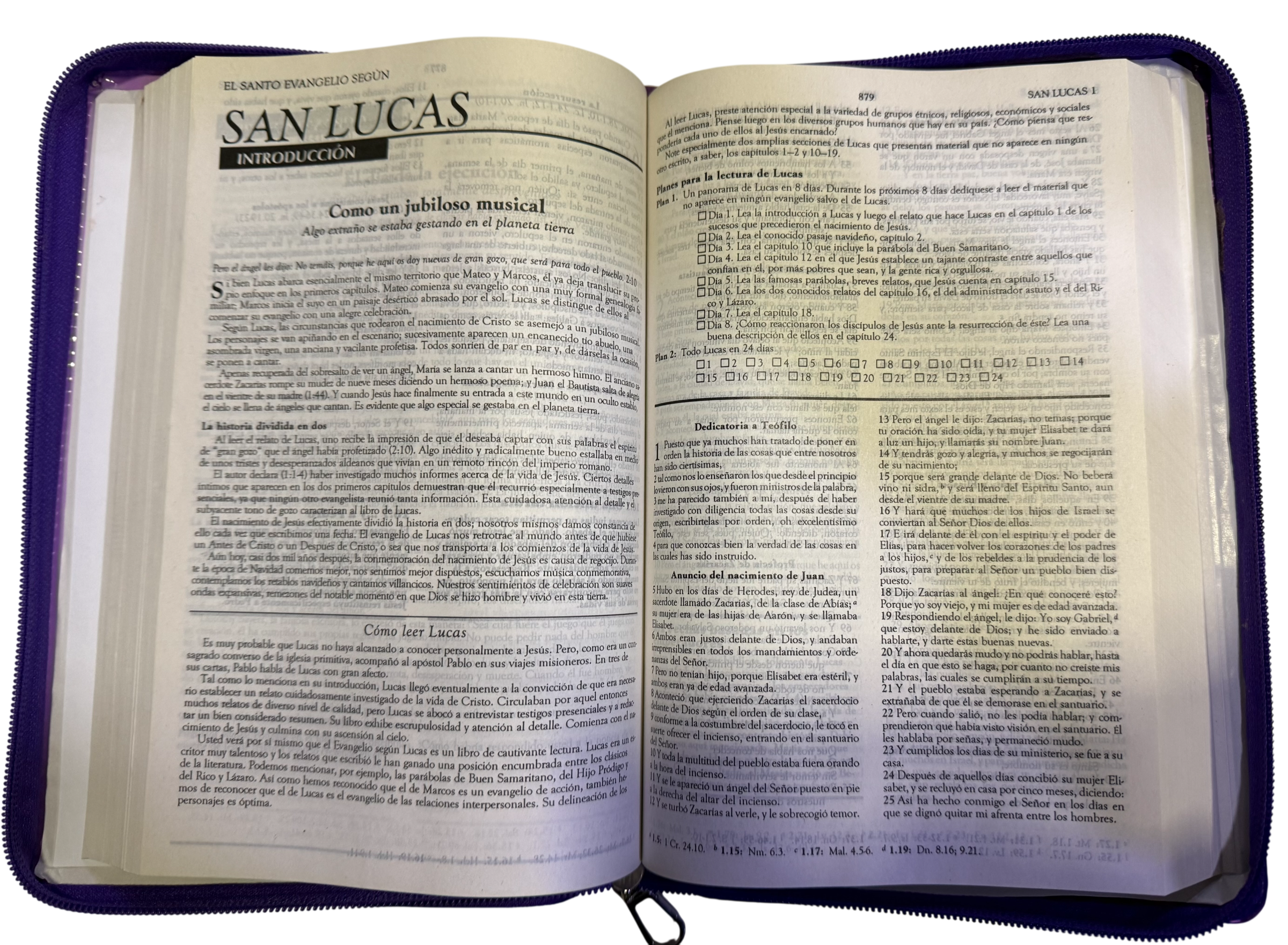 La Biblia Devocional De Estudio  Cierre Morado Lila
