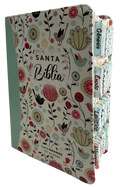 Biblia RVR60 Letra Grande Colección Primaveral Turquesa Imitación Piel