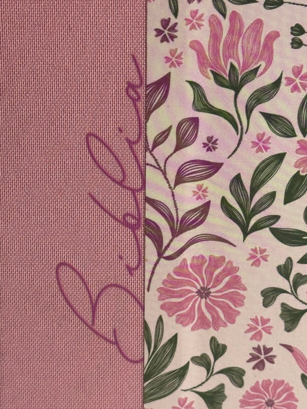Biblia de Apuntes RVR 1960 - Tapa Dura, Rosada con Flores