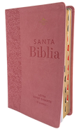 Biblia RVR60 Letra Súper Gigante "Rosa Floral" Imitación Piel con Índice
