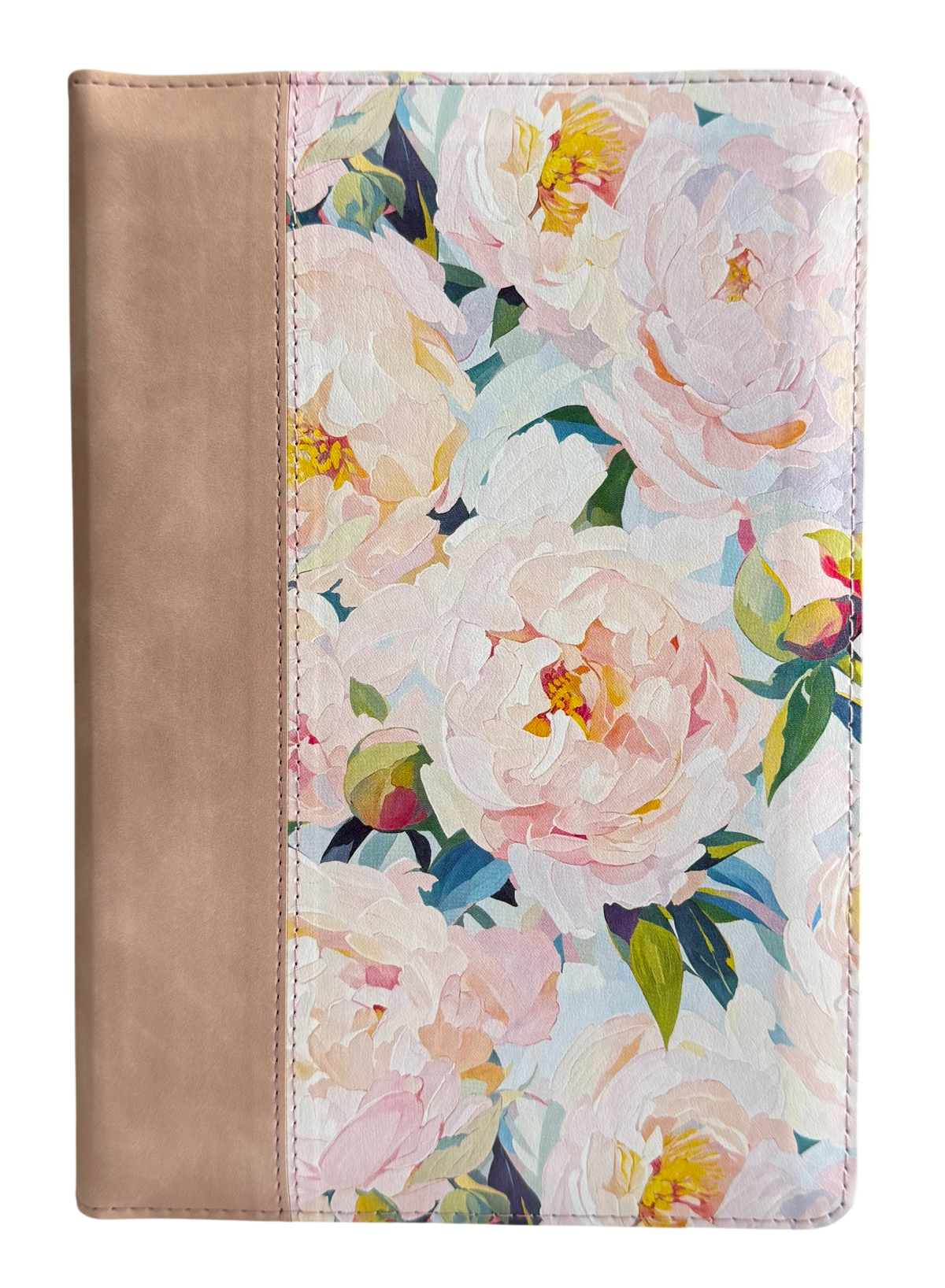 Biblia Letra Gigante, Dama RVR60 con cierre e Índice / Azul, Flores/ Café Nude/ Rosa Beige