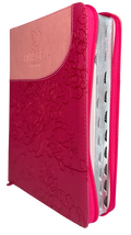 Biblia RVR60 Letra Gigante Fucsia/Rosa con Cierre (con y sin índice)