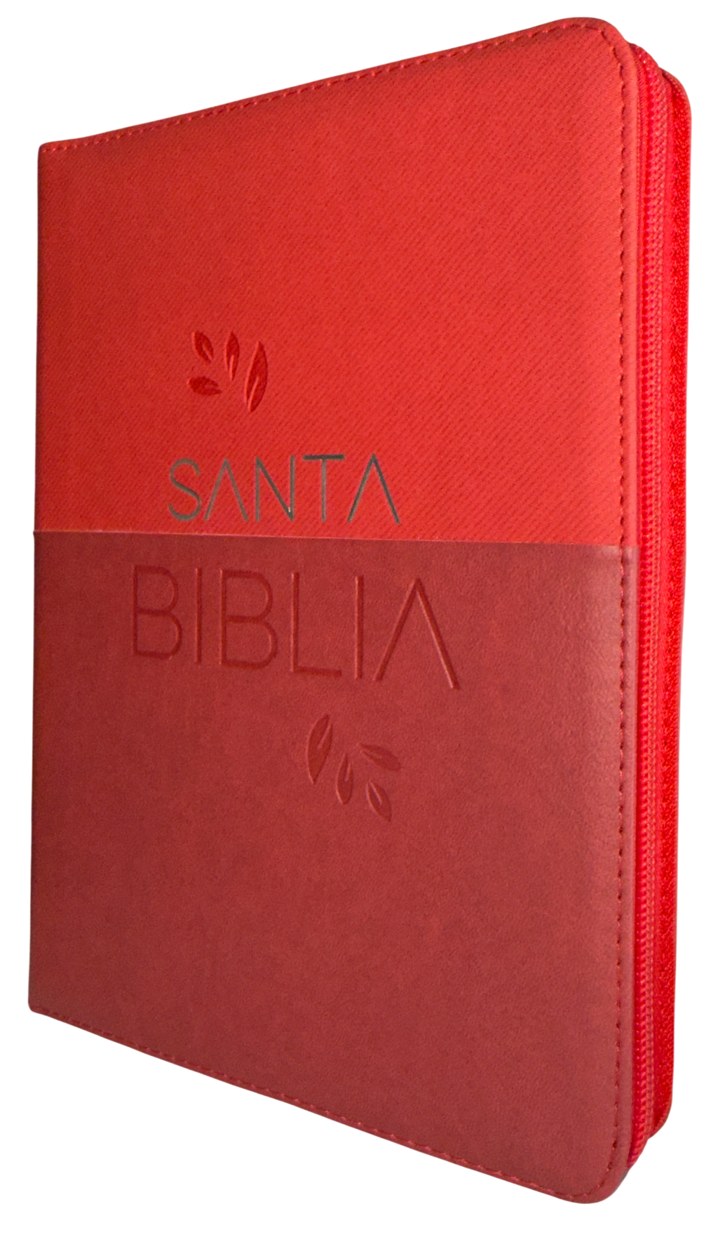 Biblia RVR60 Letra Gigante Bicolor Vino Tinto/Cereza con Cierre y Código QR
