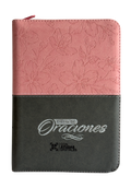 Biblia de Oraciones RVR 1960, Letra Grande, Imitación Piel, Rosado/Gris