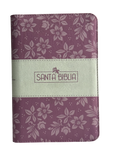 Biblia Reina Valera 1960, Letra Grande, Rosa con Flores, Cierre, con QR