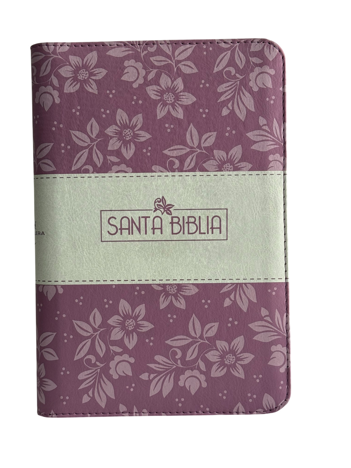 Biblia Reina Valera 1960, Letra Grande, Rosa con Flores, Cierre, con QR