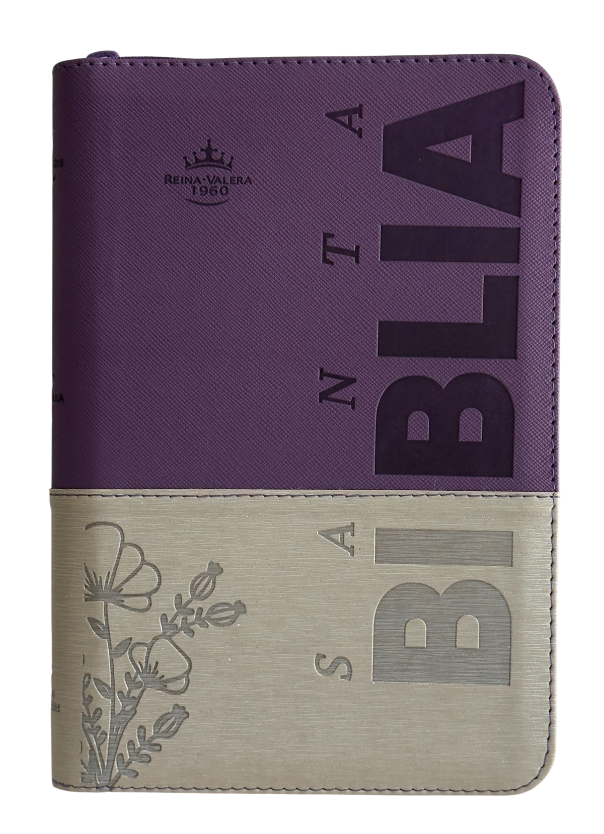Biblia RVR60 Letra Grande Beige/Morado con Recursos Digitales