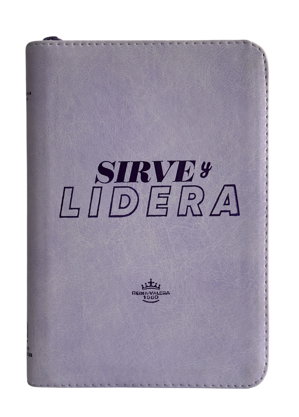 Biblia Sirve y Lidera RVR60 Letra Grande Símil Piel Lila con Cierre