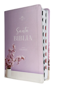 Biblia RVR60 Manual Letra Grande Símil Piel Lila con Índice