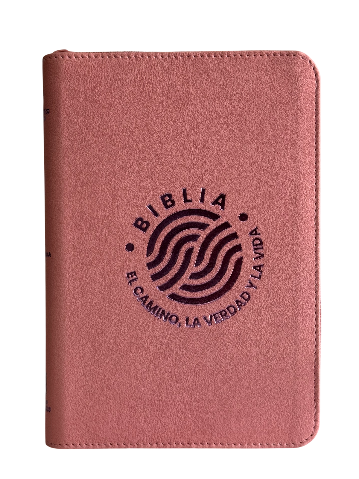 Biblia El Camino, La Verdad y La Vida RVR60 Letra Grande Rosa con Cierre y Código QR