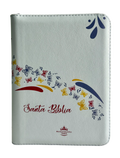 Biblia RVR60 Chica Letra Mediana Blanco con Cierre, Concordancia y QR