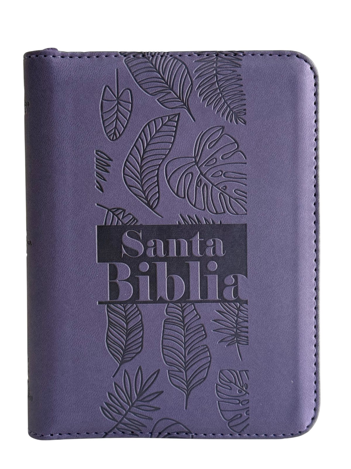 Biblia RVR60 Letra Grande Símil Piel Lila con Cierre, Canto Pintado