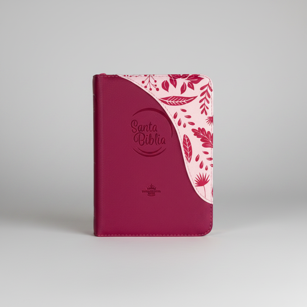 Biblia RVR60 Manual Letra Grande Fucsia/Rosa con Cierre, Concordancia y Código QR