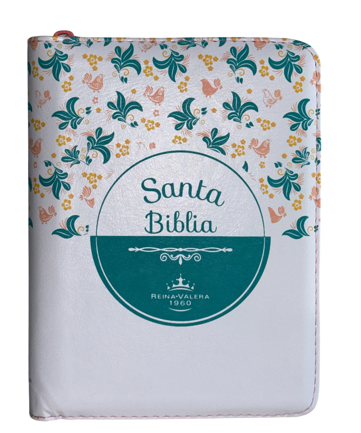Biblia RVR60 Chica Letra Mediana Blanco con Cierre, Concordancia y QR