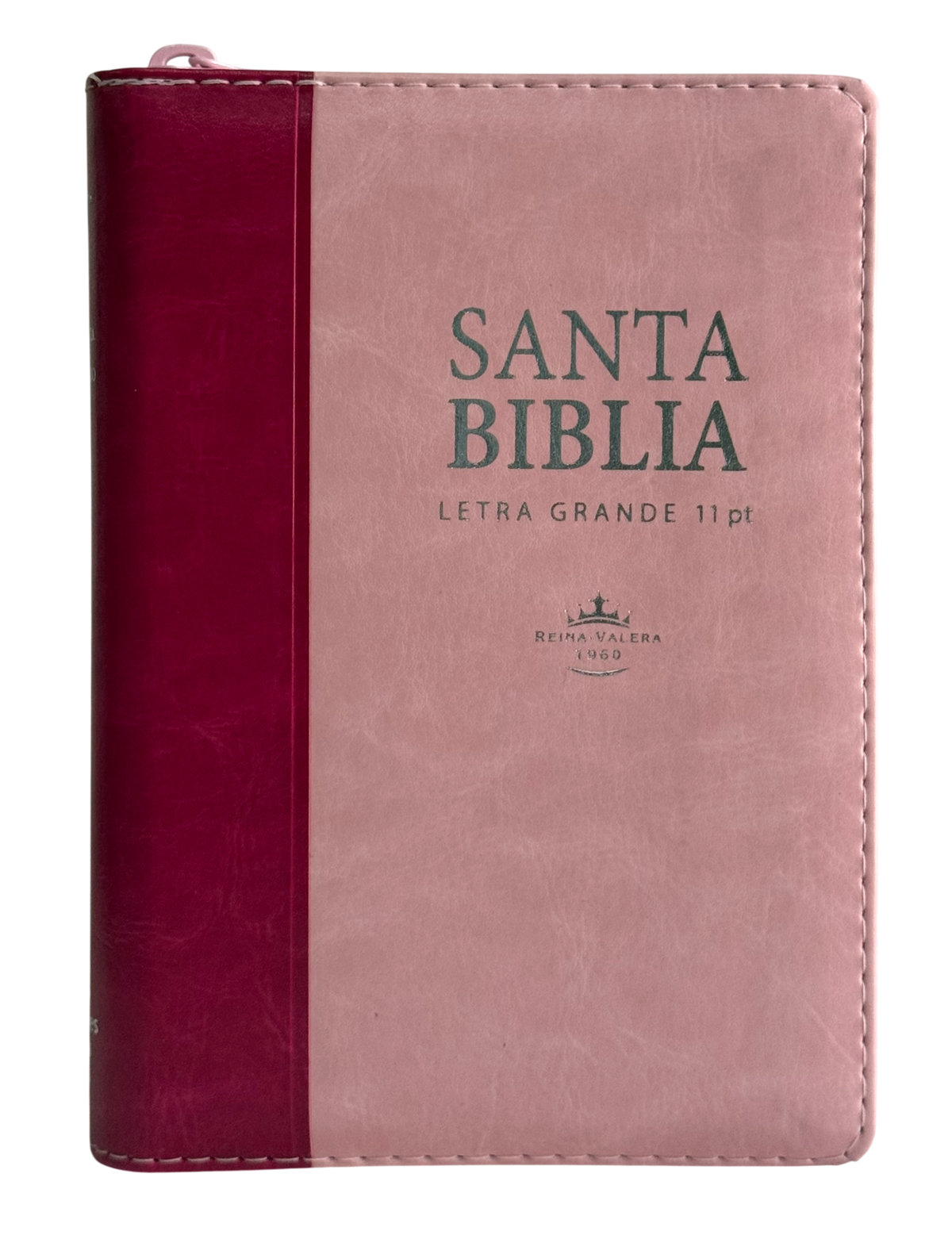 Biblia RVR60 Chica Letra Grande Rosa/Fucsia con Cierre e Índice