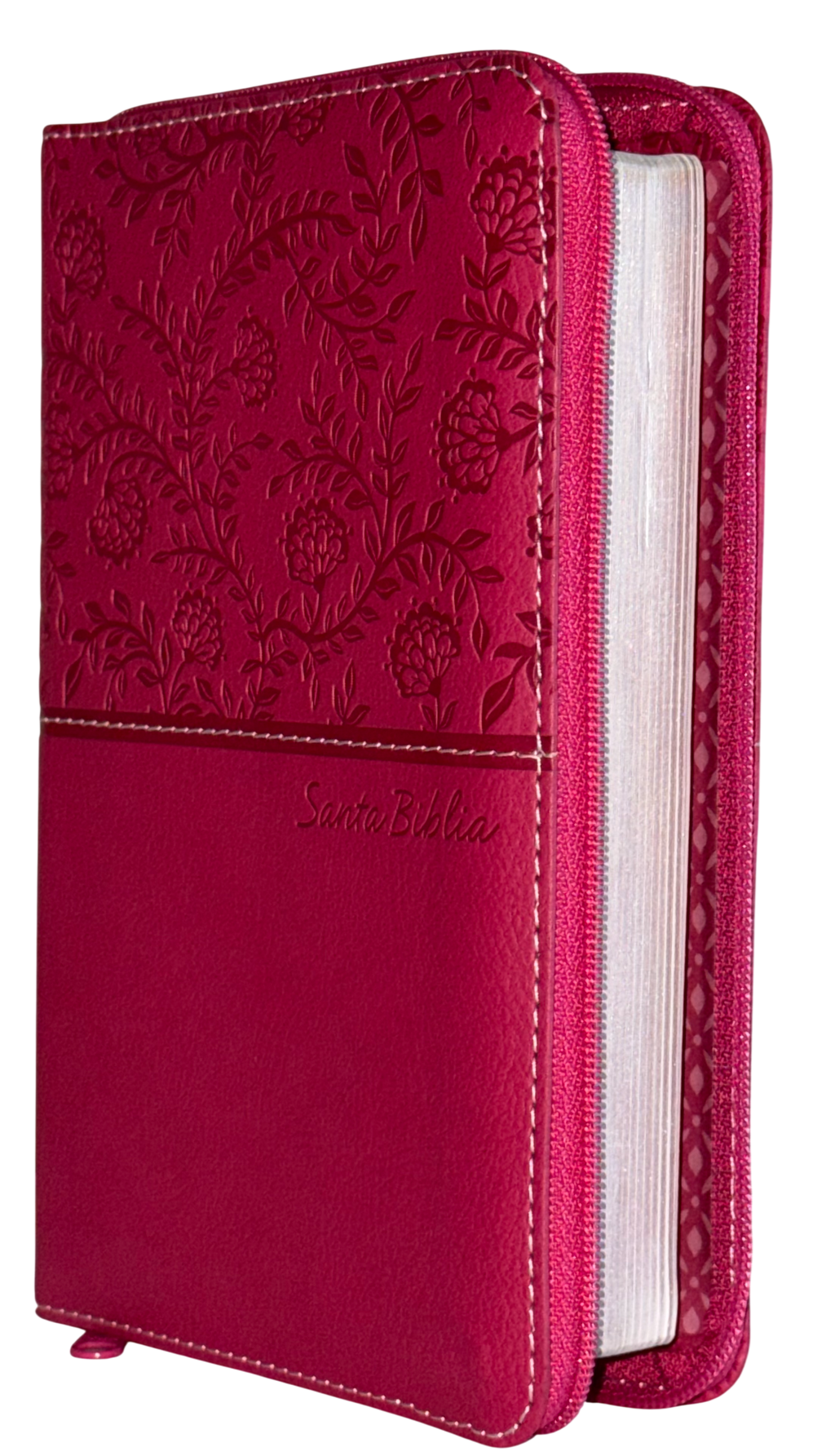Biblia RVR Ultrafina Compacta Leathersoft Rosa con Cierre
