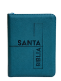 Biblia RVR 1960, Jade/Azul Jade, Canto Blanco, con Cierre