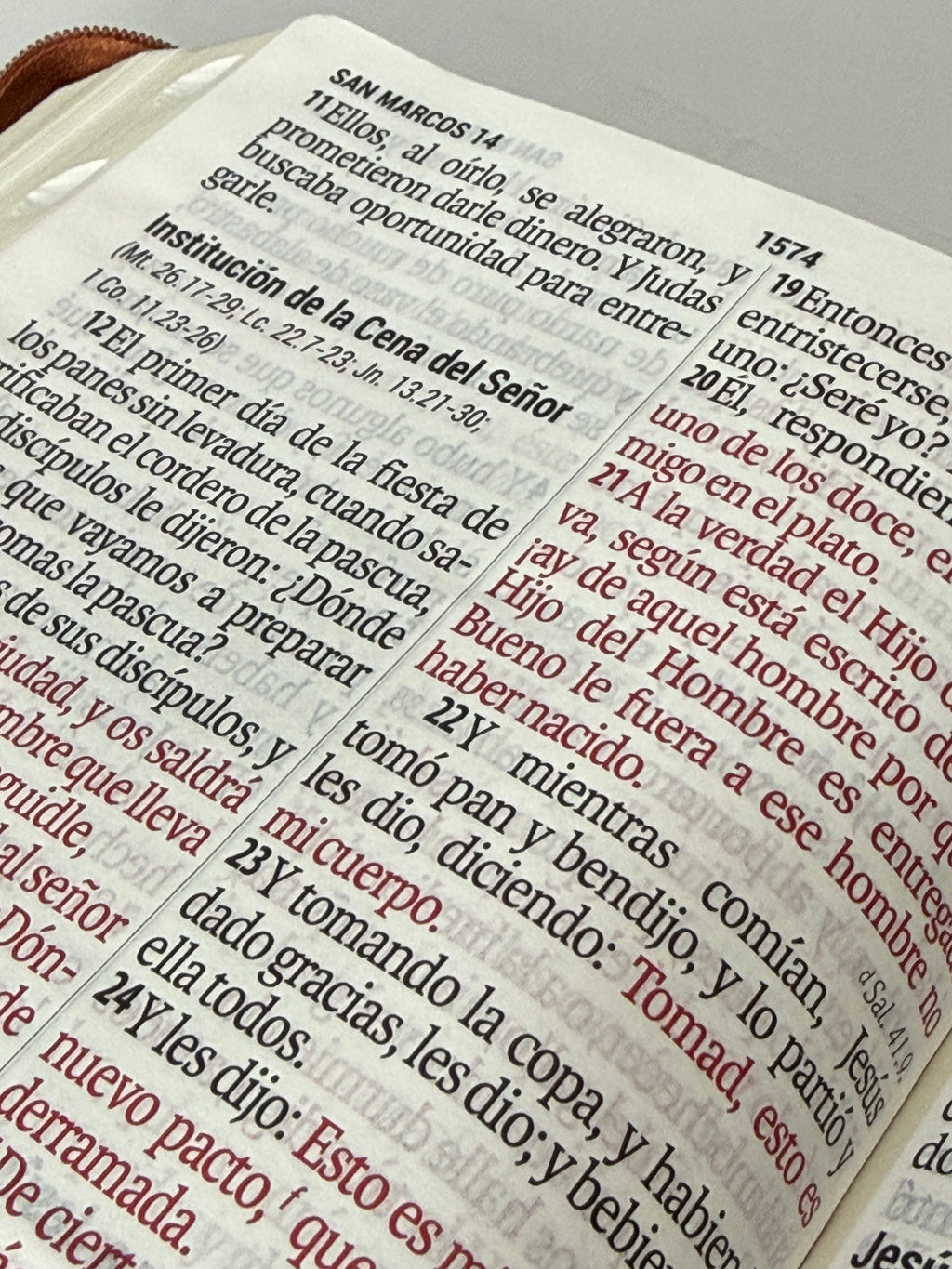 Biblia RVR60 Letra Súper Gigante Café/Marrón con Cierre e Índice