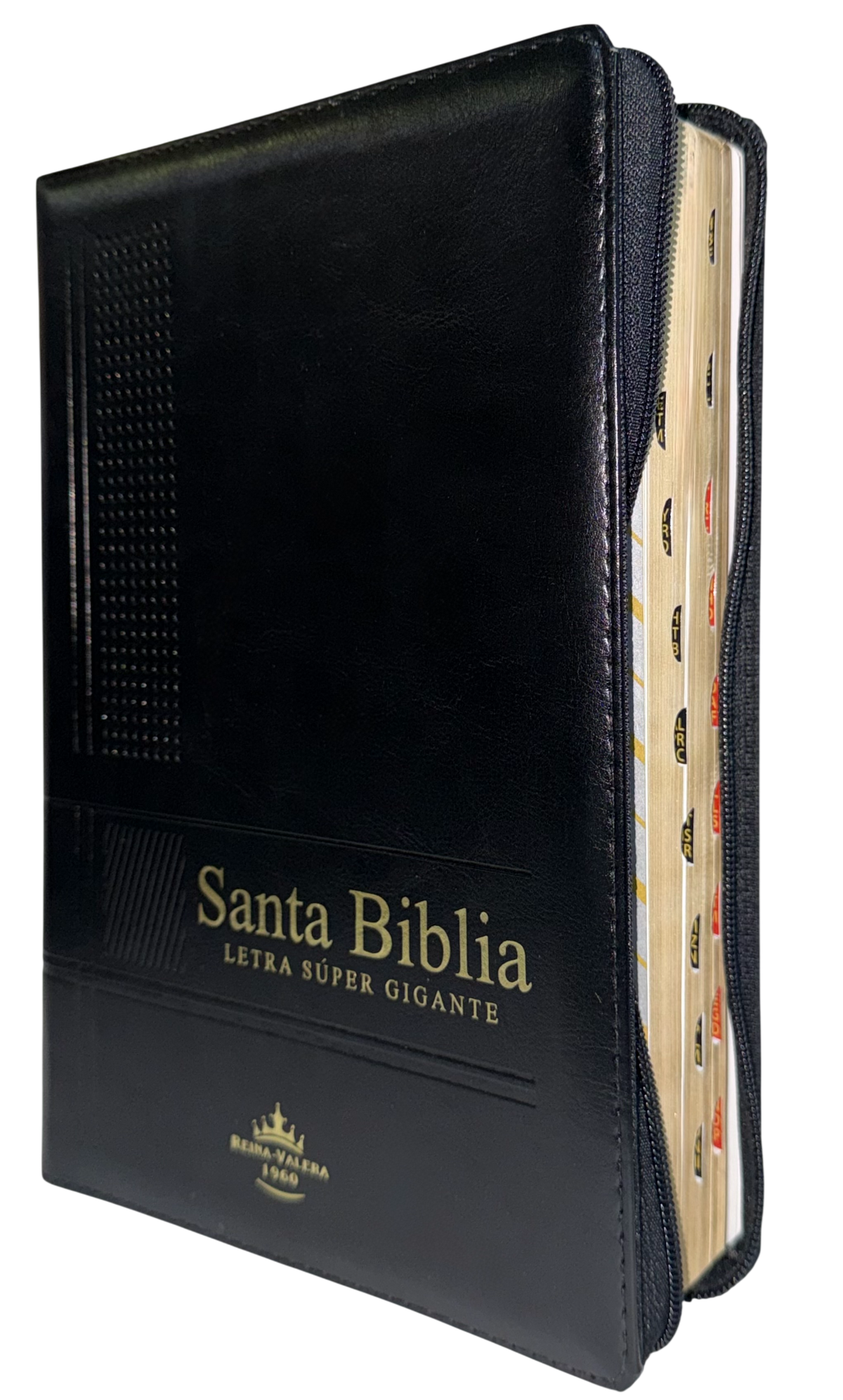 Biblia RVR60 Letra Súper Gigante Café/Marrón con Cierre e Índice
