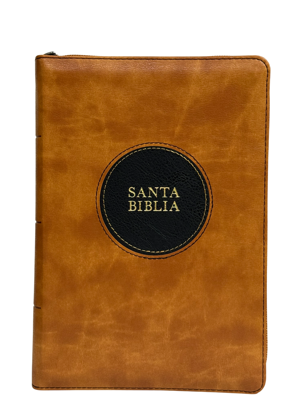 Biblia RVR60 Manual Letra Grande Símil Piel Marrón/Caoba con Índice y Cierre