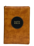 Biblia RVR60 Manual Letra Grande Símil Piel Marrón/Caoba con Índice y Cierre