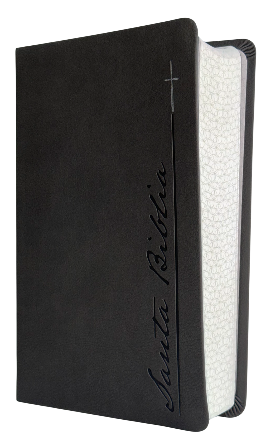 Biblia RVR60 Letra Gigante Tamaño Manual Símil Piel Gris con Canto Pintado