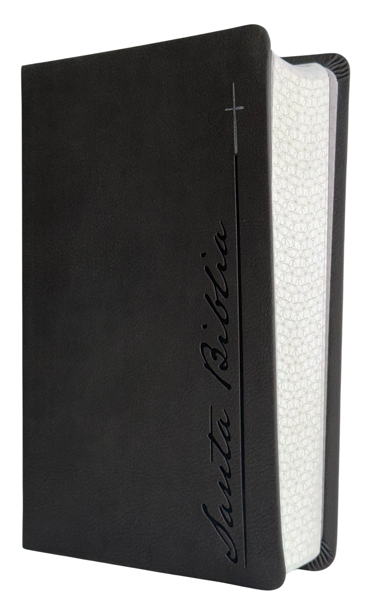 Biblia RVR60 Letra Gigante Tamaño Manual Símil Piel Gris con Canto Pintado
