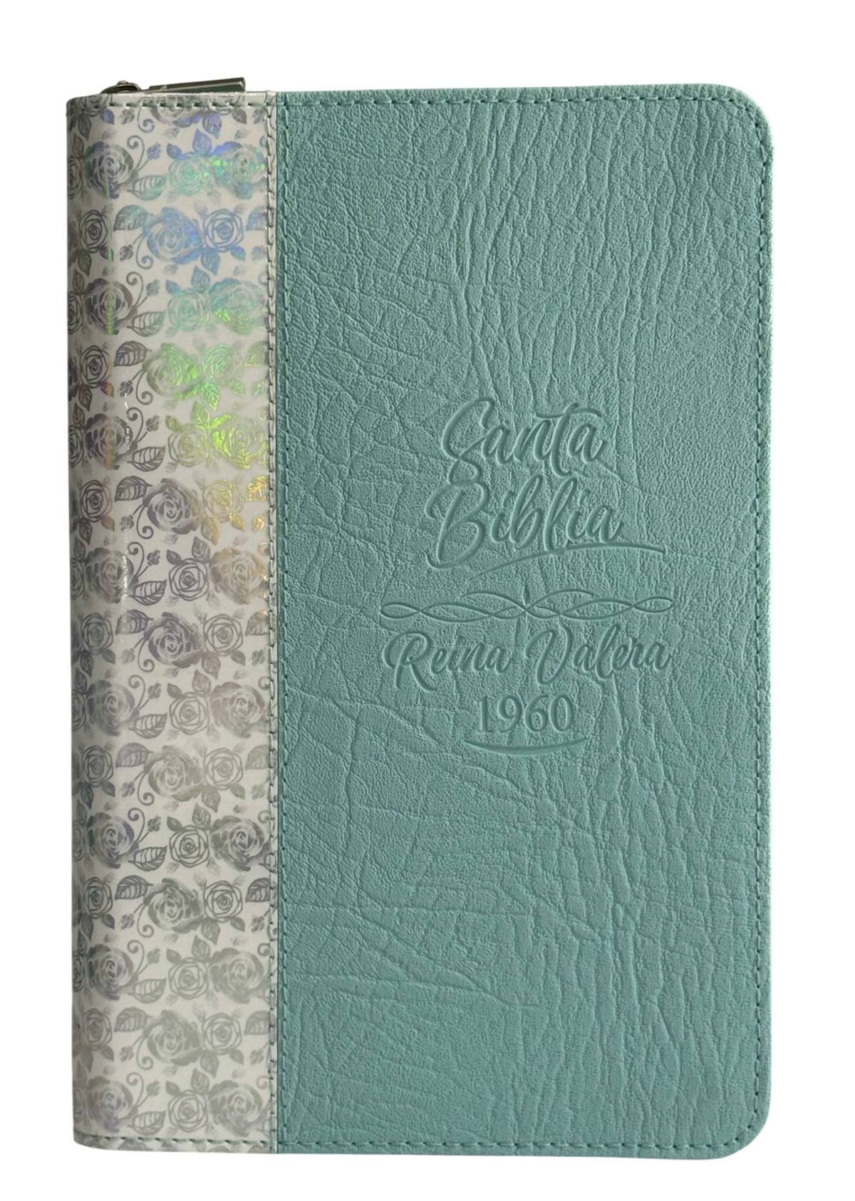 Biblia RVR60 económica con Nombres de Dios y Diseño Bicolor Floral