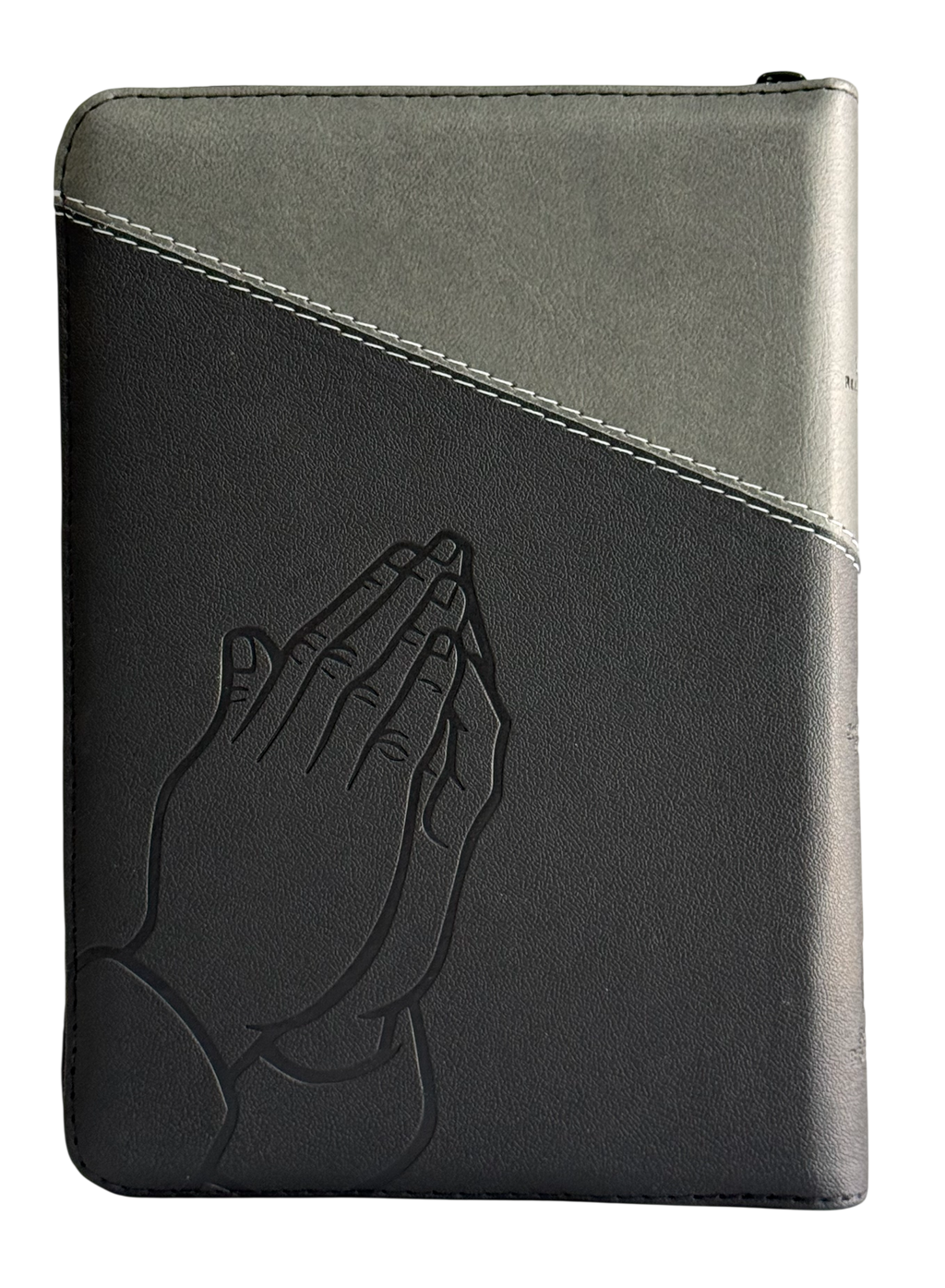 Biblia de Oraciones, Reina Valera 1960, Letra Grande, Símil Piel, Cierre, Gris/Negro