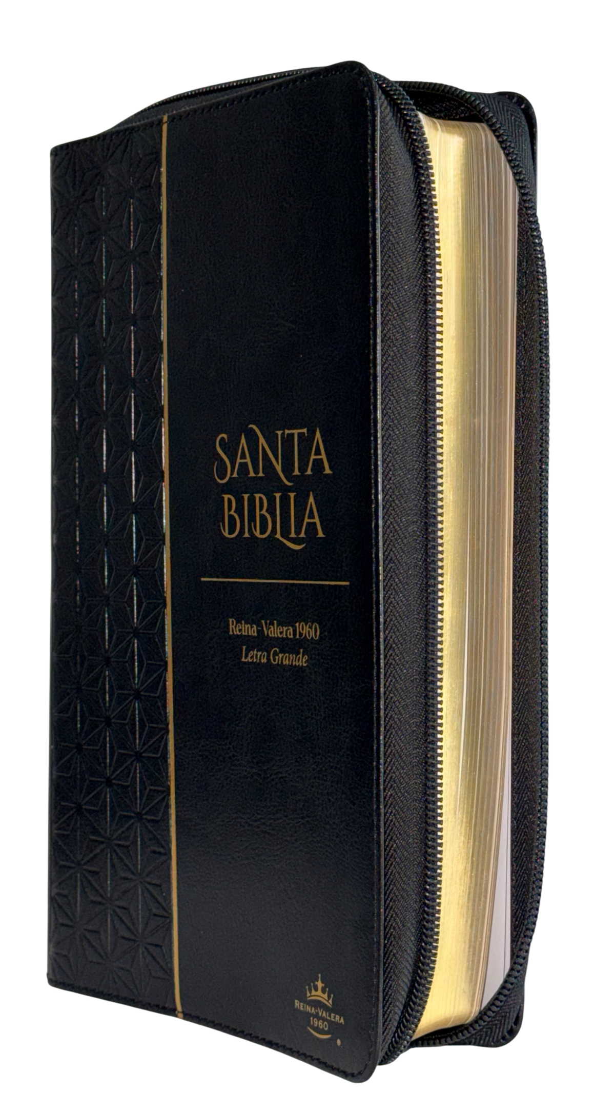 Biblia para Premios y Regalos, Reina Valera 1960, Letra Grande, Símil Piel, Cierre, Negro