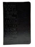 Biblia RVR60 Manual Letra Grande Nombres de Dios Negro Símil Piel