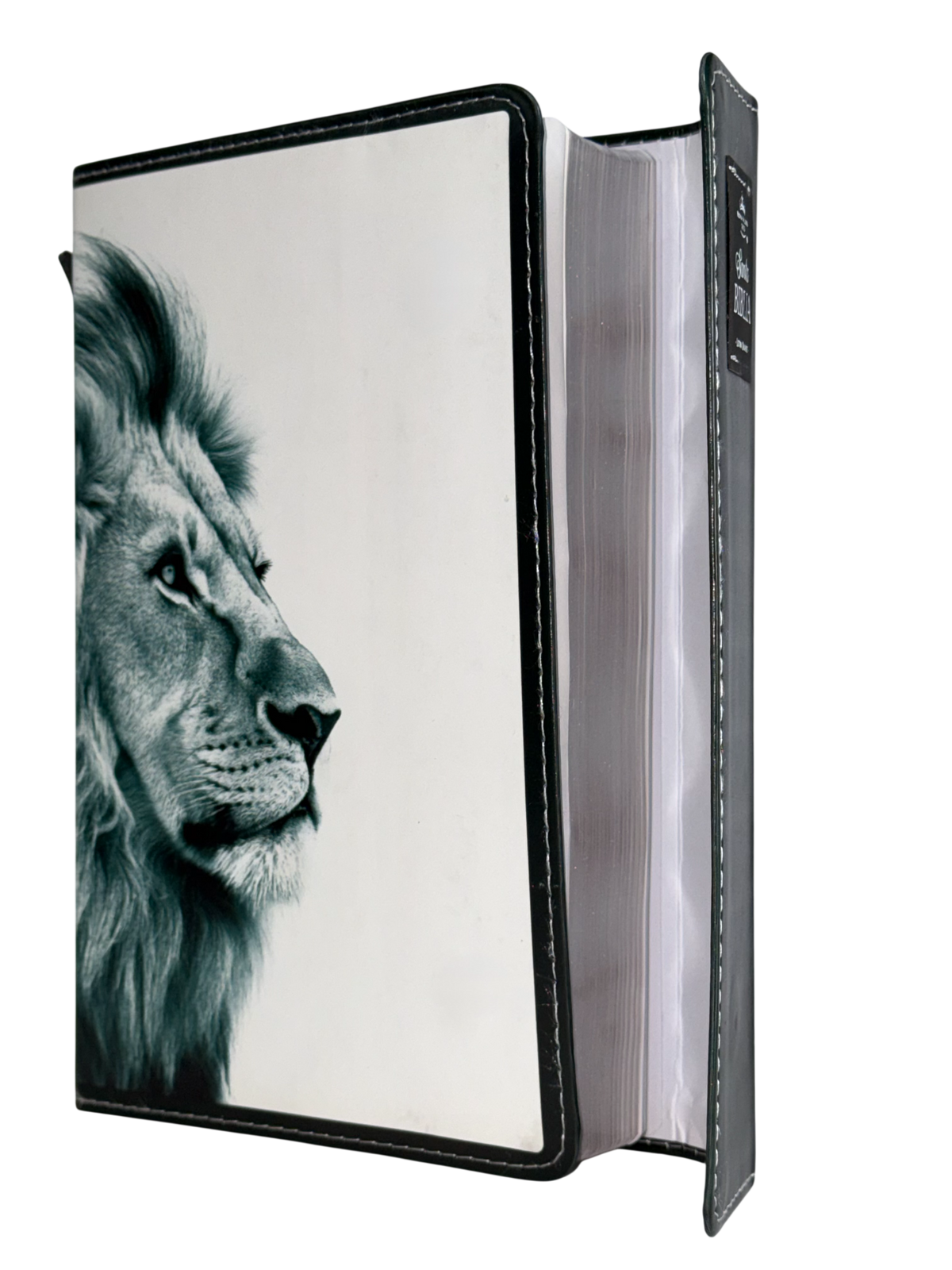 Biblia RVR60 Exquisita León de Judá con Manija y Broche Imán, Negro
