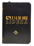 Biblia Sirve y Lidera RVR60 Letra Grande Negro con Canto Dorado