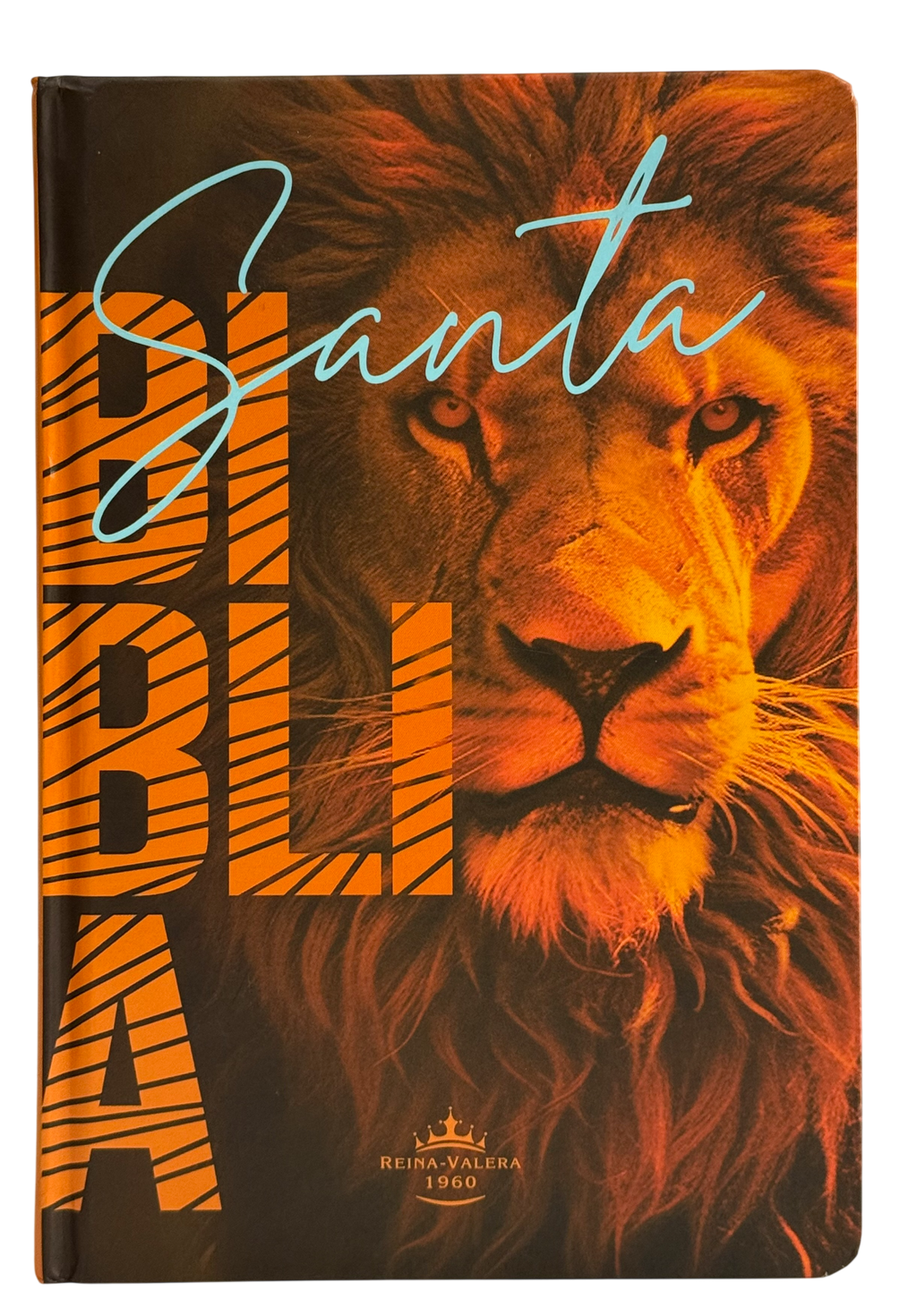 Biblia Reina Valera 1960, Letra Grande, Tapa Dura, León Naranja