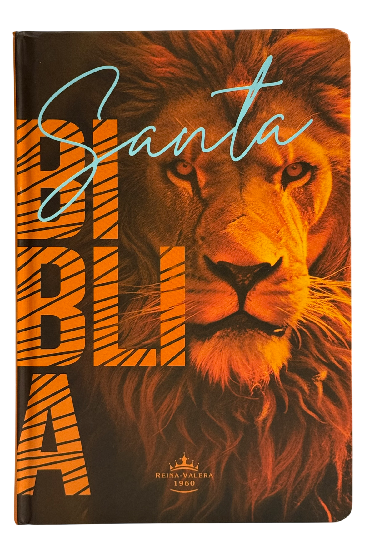 Biblia Reina Valera 1960, Letra Grande, Tapa Dura, León Naranja