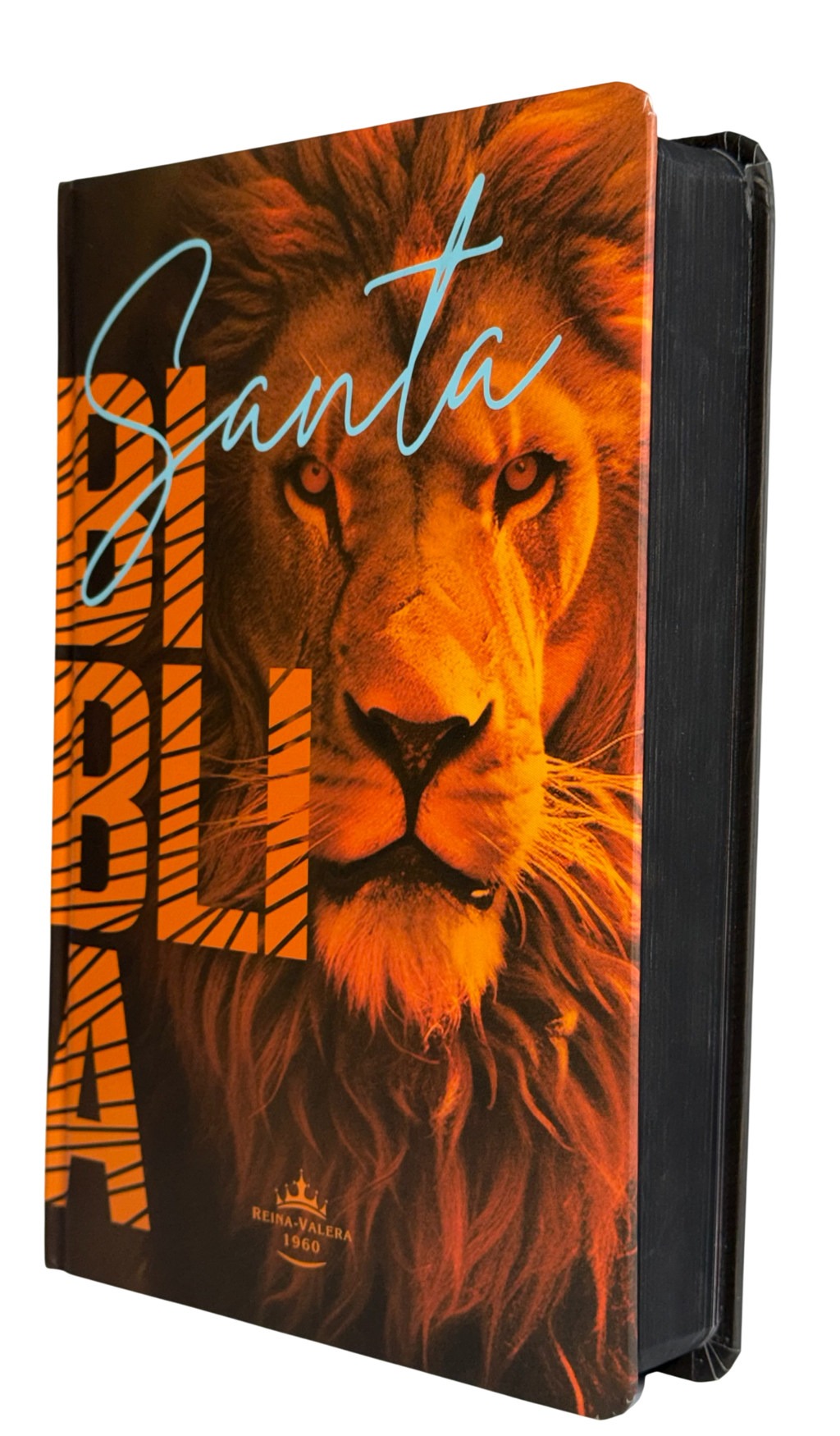 Biblia Reina Valera 1960, Letra Grande, Tapa Dura, León Naranja