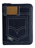 Biblia Reina Valera 1960, Tamaño Bolsillo, Letra Chica, Mezclilla/Jeans Azul, con Cierre