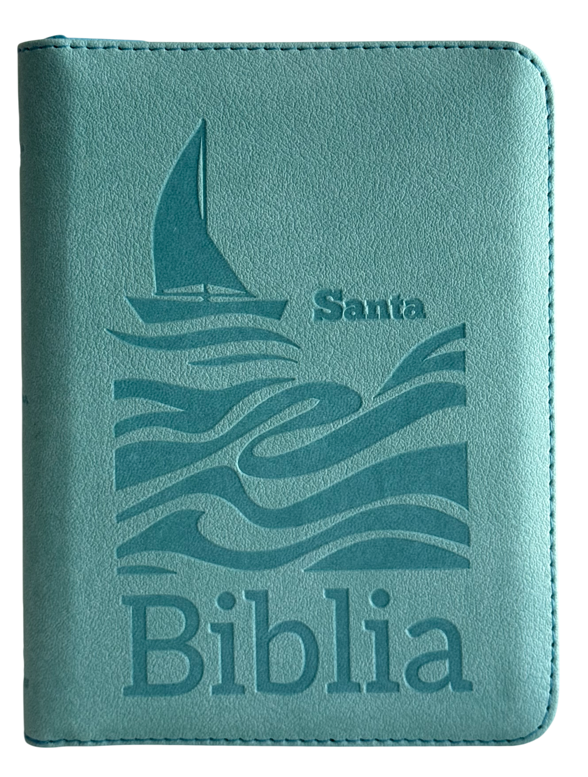 Biblia RVR 1960, Letra Grande 11 pts, Agua Marina, con Cierre