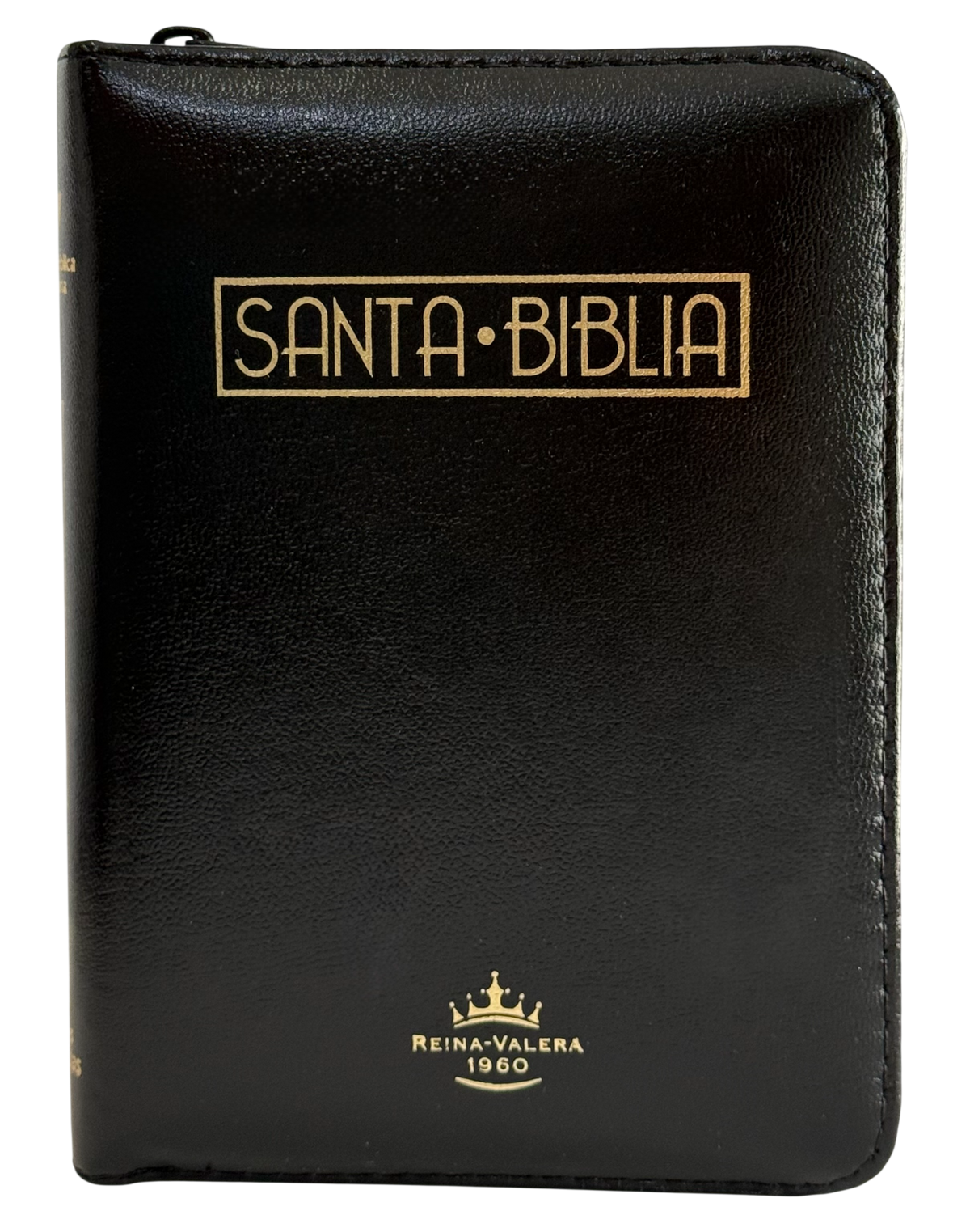 Biblia Reina Valera 1960 Negra Pequeña con Cierre, Índice y Canto Dorado