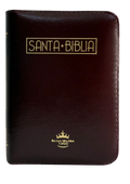 Biblia Reina Valera 1960 Vino Tinto Acolchada con Cierre, Índice y Canto Dorado