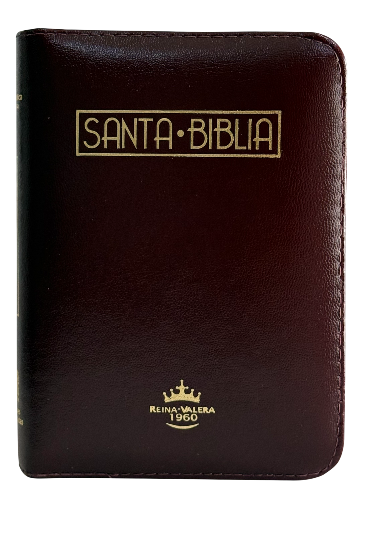 Biblia Reina Valera 1960 Vino Tinto Acolchada con Cierre, Índice y Canto Dorado